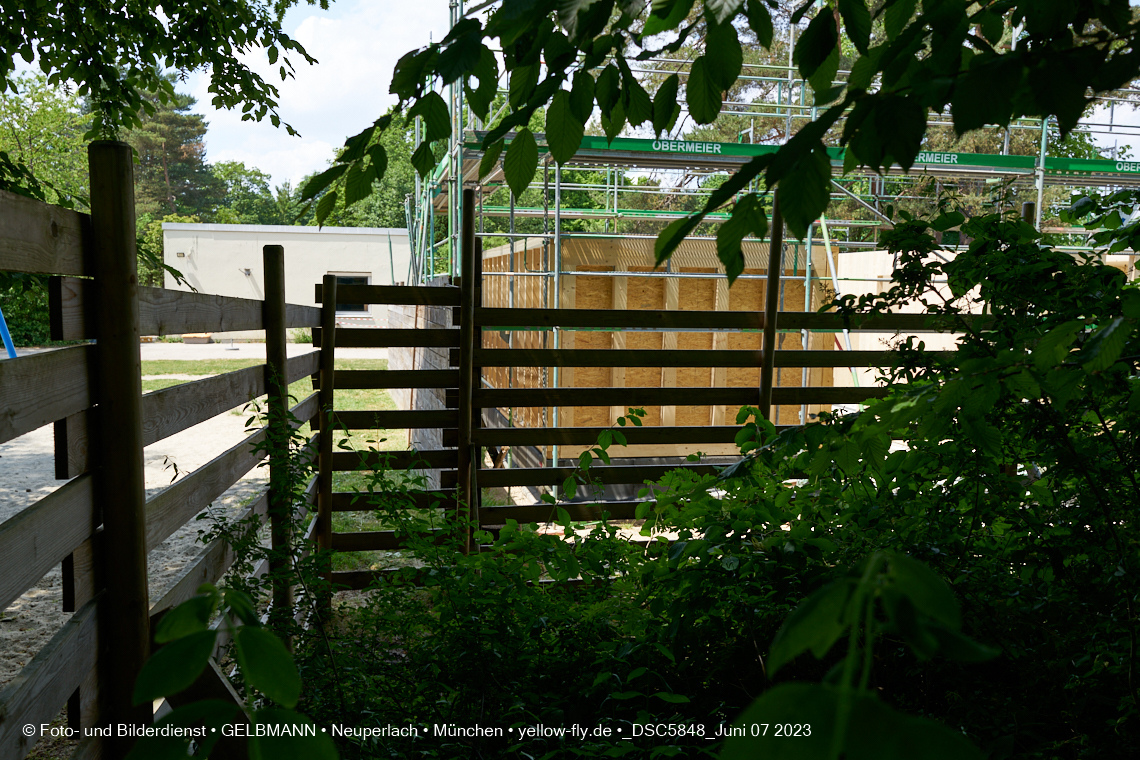 07.06.2023 - aktuelle Fotos von der »Baustelle zum Hort für Kinder« in Neuperlach in München